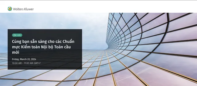 Online seminar co-organized by Wolters Kluwer TeamMate and IIA Vietnam.